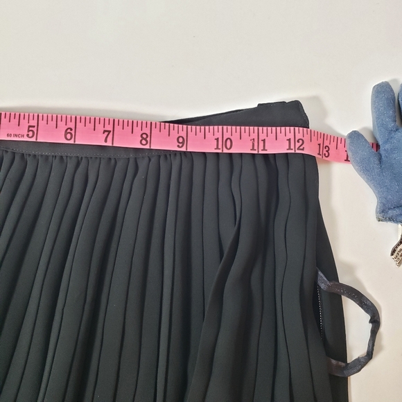 Vintage Made To Order Silk Chiffon Knife Pleat Skirt Sheer Classic Old Money 2/4 - Picture 8 of 10